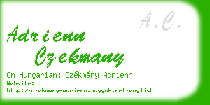 adrienn czekmany business card