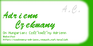 adrienn czekmany business card